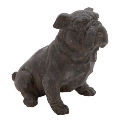 Image showing  Polystone Bulldog Sculpture, 17 in. x 9 in. x 13 in., Black