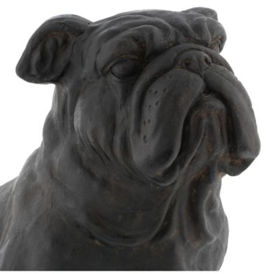 Image showing  Polystone Bulldog Sculpture, 17 in. x 9 in. x 13 in., Black