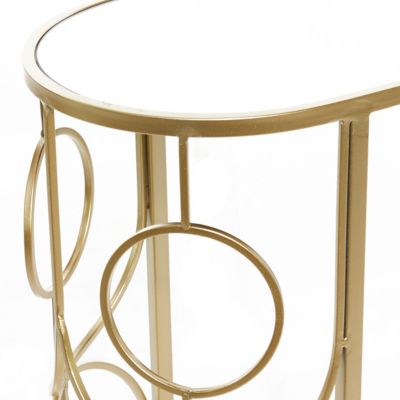 Image showing  Contemporary Metal Accent Table, Gold