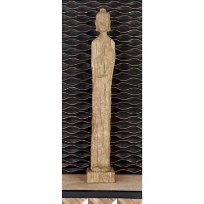 Harper & Willow Polystone Buddha Sculpture, 32 in. x 5 in. x 4 in., Beige