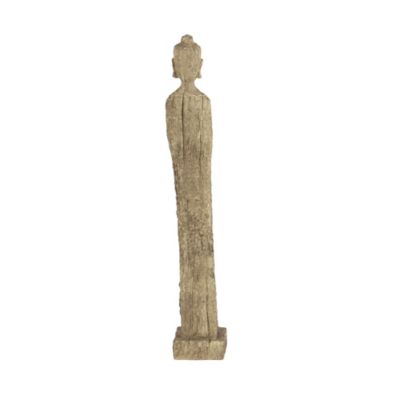 Image showing  Polystone Buddha Sculpture, 32 in. x 5 in. x 4 in., Beige
