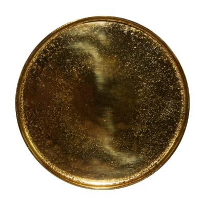 Image showing  Gold Aluminum Contemporary Accent Table, 22 in. x 13 in. x 13 in.