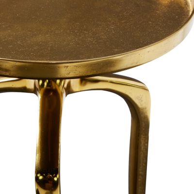 Image showing  Gold Aluminum Contemporary Accent Table, 22 in. x 13 in. x 13 in.