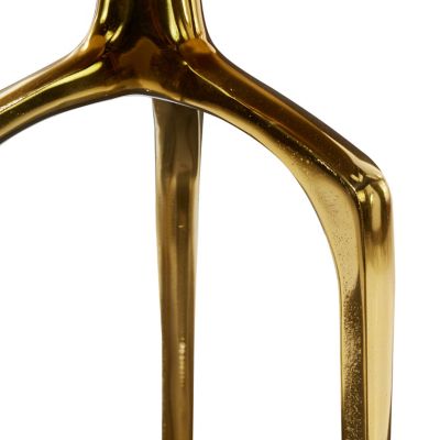 Image showing  Gold Aluminum Contemporary Accent Table, 22 in. x 13 in. x 13 in.