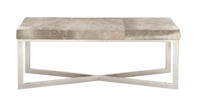 Image showing  Stainless-Steel Contemporary Bench, 19 in. x 49 in. x 17 in., Gray