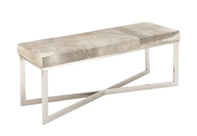 Image showing  Stainless-Steel Contemporary Bench, 19 in. x 49 in. x 17 in., Gray