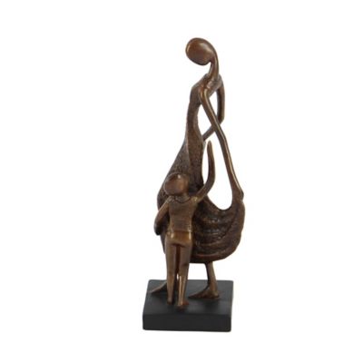 Image showing 5 th Harper & Willow Traditional Bronze Polystone Mother and Child Sculpture, 5 in. x 13 in. x 5 in.