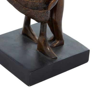 Image showing 7 th Harper & Willow Traditional Bronze Polystone Mother and Child Sculpture, 5 in. x 13 in. x 5 in.