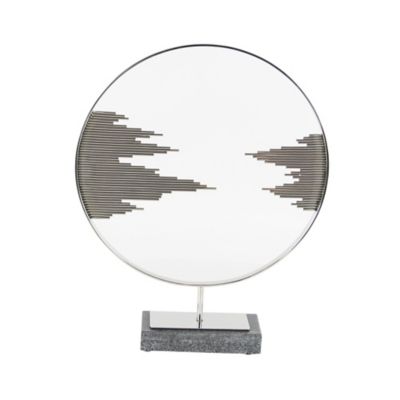 Image showing  Black Stainless Steel Sculpture, Abstract, 23 in. x 19 in. x 4 in.