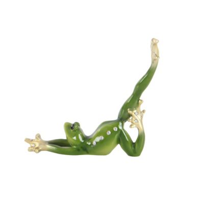 Image showing  3 pc. Multicolor Polystone Frog Sculptures, 7 in. x 6 in.