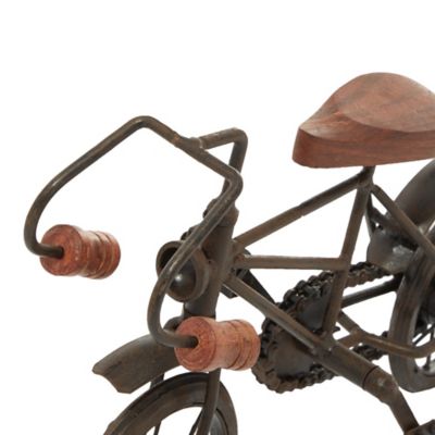 Image showing  Black Metal Traditional Sculptures, Bicycle, 10 Inch Length x 4 Inch Width x 7 Inch Height, Set of 2, 79670