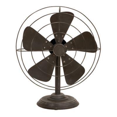 Image showing  Metal Vintage Fan Sculpture, 18 in. x 15 in. x 8 in., Black