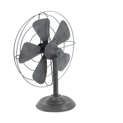 Image showing  Metal Vintage Fan Sculpture, 18 in. x 15 in. x 8 in., Black