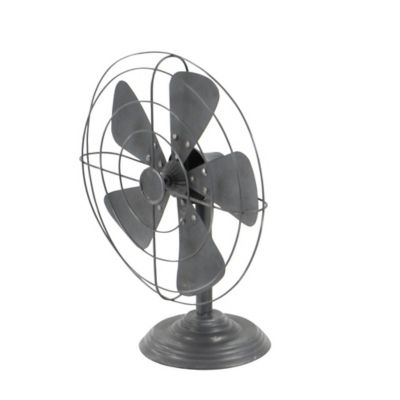 Image showing  Metal Vintage Fan Sculpture, 18 in. x 15 in. x 8 in., Black