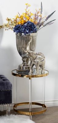 Harper & Willow Contemporary Acrylic Accent Table, Gold