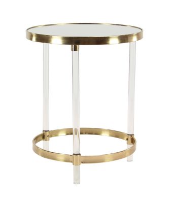Image showing  Contemporary Acrylic Accent Table, Gold