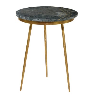 Image showing  Contemporary Marble Accent Table, Gold