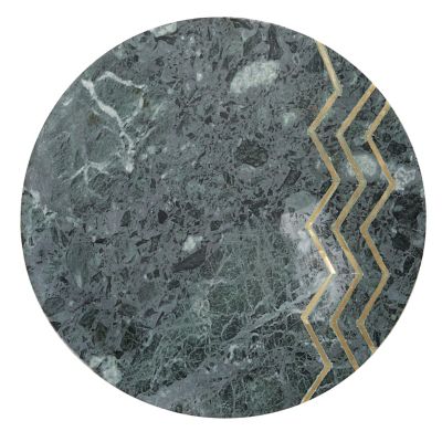 Image showing  Contemporary Marble Accent Table, Gold