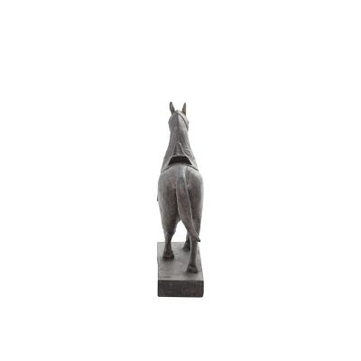 Image showing 5 th Harper & Willow Traditional Polystone Standing Horse Table Sculpture, 9 in. x 9 in. x 3 in., Brown