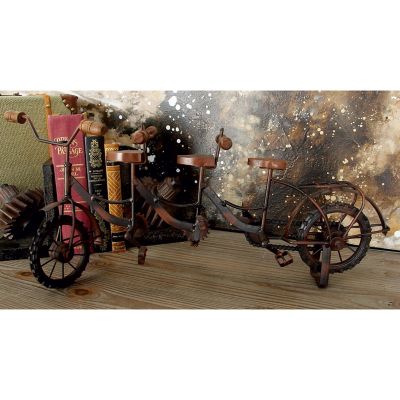 Harper & Willow Brown Metal Vintage Bicycle Sculpture, 9 in. x 20 in. x 5in.