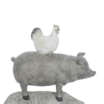 Image showing  Polystone Stacking Animals Sculpture, 12 in. x 9 in. x 4 in., Gray