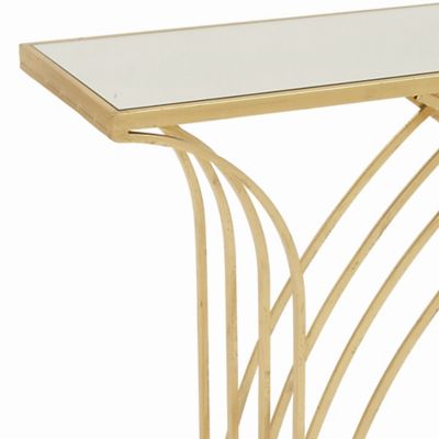 Image showing  Modern Metal Console Table, 31 in. x 41 in., Gold