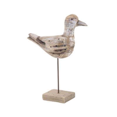Image showing  3 pc. Brown Wood Coastal Bird Sculptures, 11 in. x 14 in.