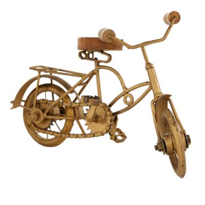 Image showing  Metal Vintage Sculpture Bicycle, 8 in. x 11 in. x 4 in., Gold