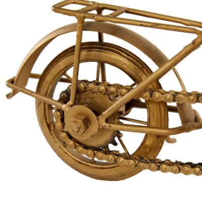 Image showing  Metal Vintage Sculpture Bicycle, 8 in. x 11 in. x 4 in., Gold