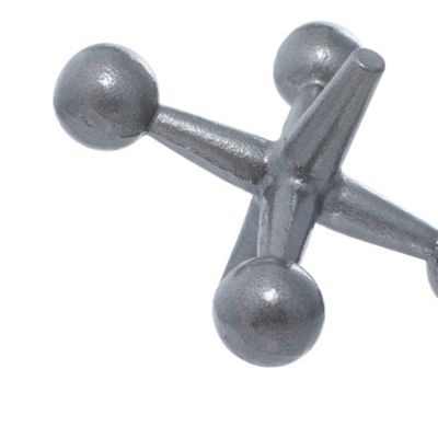 Image showing  Metal Jack Sculpture Set, 7 in., 9 in., 5 in., Gray, 3 pc.