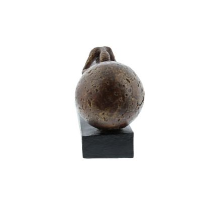 Image showing  Abstract Sisyphus Human Figurine Sculpture, 5 in. x 15 in. x 8 in., Brown