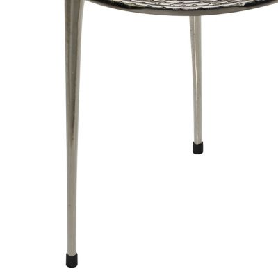 Image showing  Silver Contemporary Aluminum Accent Table, 22 in. x 19 in.