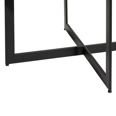 Image showing  Square Wood Industrial Coffee Table, 16 in. x 30 in. x 30 in., Brown