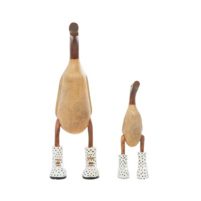 Image showing  2 pc. Brown Bamboo Duck Sculpture Set, 17 in., 11 in.