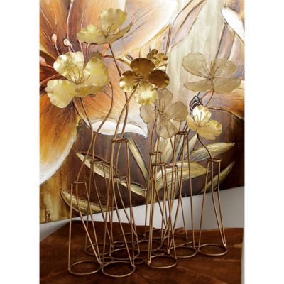 Harper & Willow Metal Traditional Nature Sculpture, 21 in. x 16 in. x 9 in., Gold