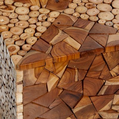 Image showing  Teak Natural Stool, 18 in., Brown