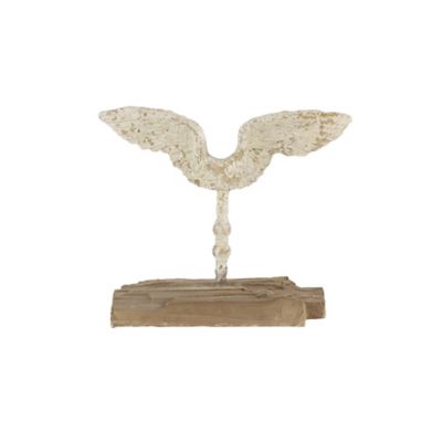 Image showing  Beige Resin Vintage Wings Sculpture, 16 in. x 18 in. x 6 in.