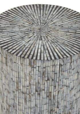 Image showing  Multi Shell and Wood Contemporary Accent Table