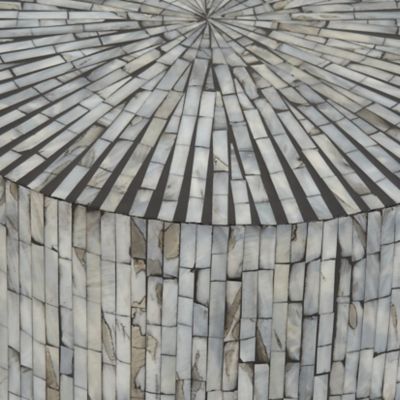 Image showing  Multi Shell and Wood Contemporary Accent Table