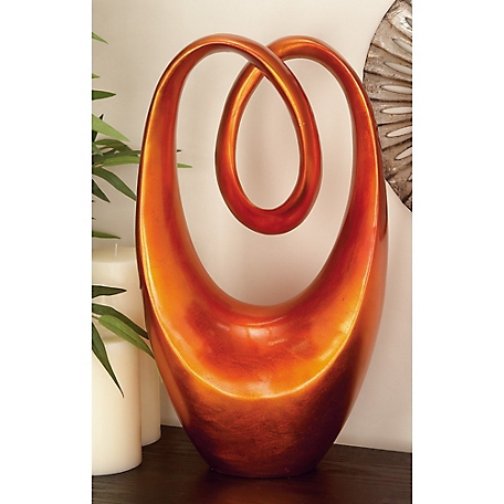 Harper & Willow Red Abstract Sculpture, Heart Figurine, 11 in. x 6 in. x 20 in., Red