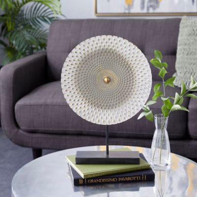 Harper & Willow Metal Contemporary Abstract Mandala Sculpture, 20 in. x 14 in. x 3 in., Gray