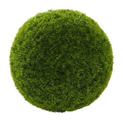 Image showing  22 in. Artificial Green Indoor/Outdoor Boxwood Topiary