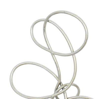 Image showing 6 th Harper & Willow Metal Contemporary Abstract Sculpture, 22 in. x 10 in. x 4 in., Silver