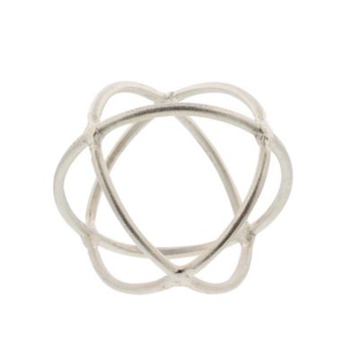 Image showing  Silver Aluminum Modern Geometric Sculptures, 10 in., 8 in., 2 pc.