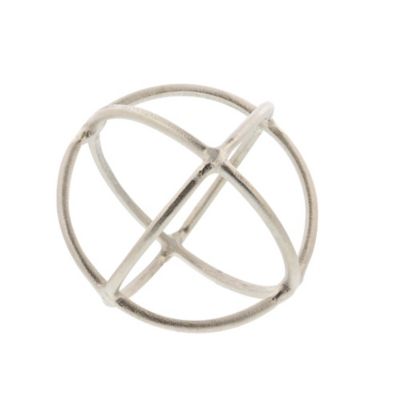 Image showing  Silver Aluminum Modern Geometric Sculptures, 10 in., 8 in., 2 pc.