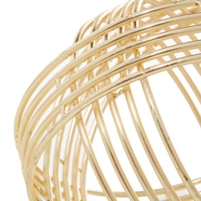 Image showing  Metal Modern Geometric Sculptures, 7 in., 9 in., Gold, 2 pc.