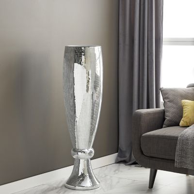 Harper & Willow Polystone Glam Vase, 48 in. x 13 in. x 13 in., Silver