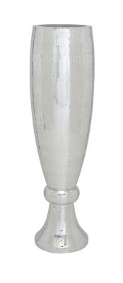 Image showing  Polystone Glam Vase, 48 in. x 13 in. x 13 in., Silver