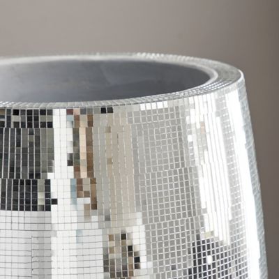 Image showing  Polystone Glam Vase, 48 in. x 13 in. x 13 in., Silver