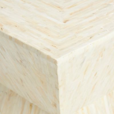 Image showing  Mussel Shells and Wood Contemporary Accent Table, Beige